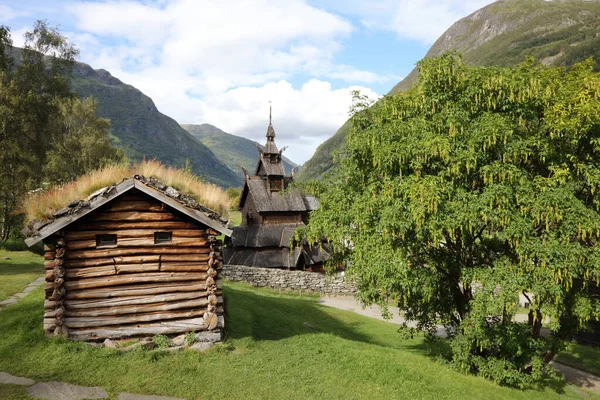 Stabkirche Borgund Borgund Stavkyrka — Stockfoto