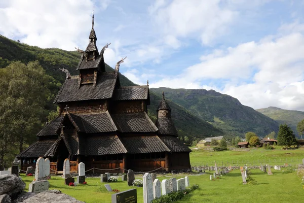 Stabkirche Borgund Borgund Stavkyrka — Stockfoto