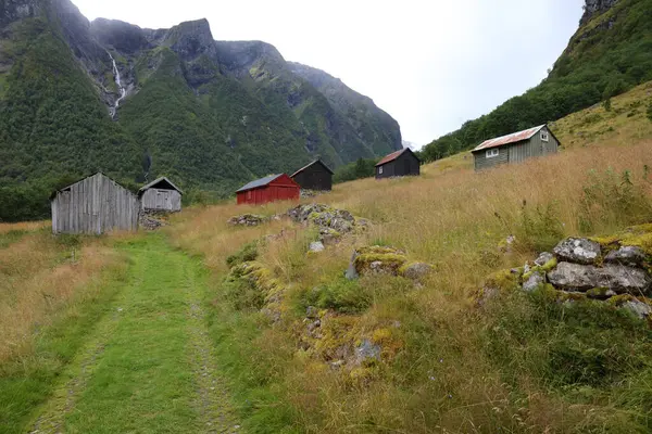 Landschaftliche Landschaft Bei Fresvik Norwegen — Stockfoto
