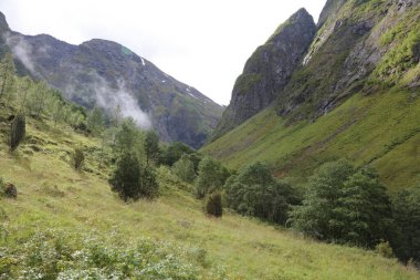Norveç, Fresvik yakınlarındaki Manzaranın Gündüz Manzarası 