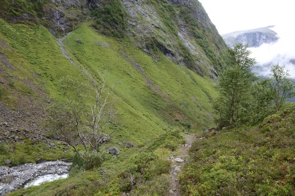 Widok Malowniczy Krajobraz Pobliżu Fresvik Norwegia — Zdjęcie stockowe