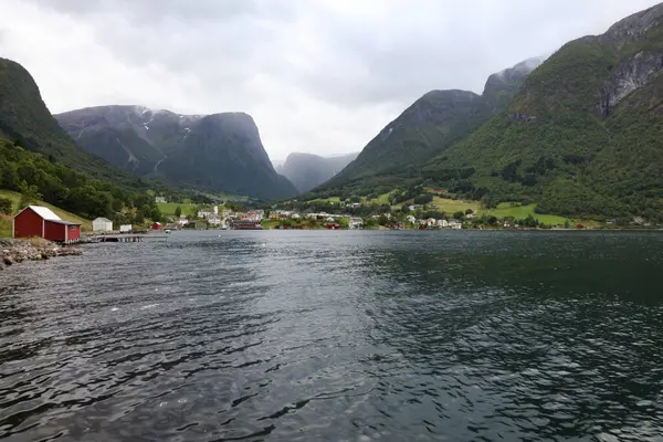 Norveç Gündüz Vakti Fresvik Limanı - Stok İmaj