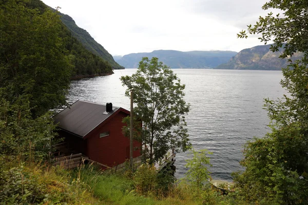 Fresvik Yakınlarındaki Sognefjord Bei Fresvik Sognefjorden — Stok fotoğraf