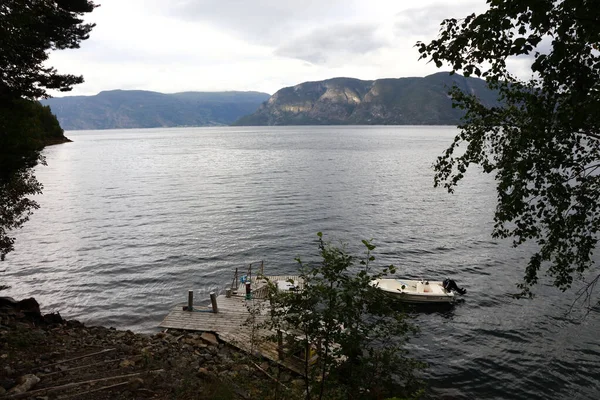 Sognefjord Bei Fresvik Sognefjorden Vicino Fresvik — Foto Stock