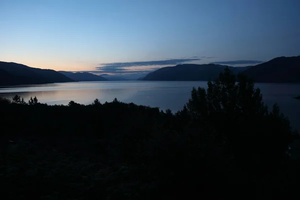 Sonnenaufgang Sognefjord Bei Nordrevik Und Vadheim Sunrise Sognefjorden Nära Nordrevik — Stockfoto