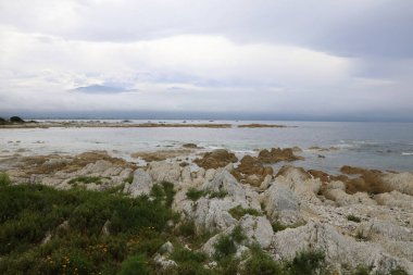 Kueste Kaikoura mit Seaward Kaikoura Range / Kaikoura Sahili ile Deniz Kıyısı Kaikoura Dağları / 