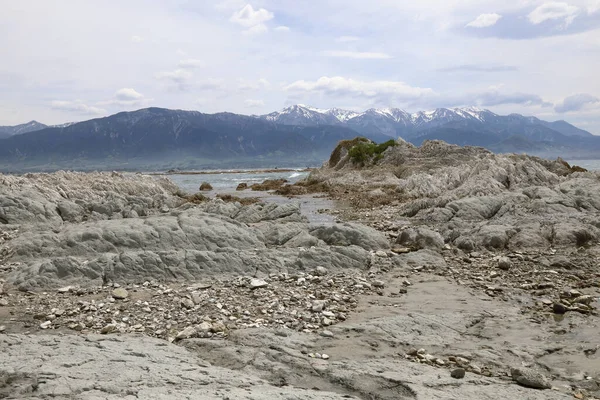 Kueste Kaikoura Mit Seaward Kaikoura Range Kaikoura Coast Seaward Kaikoura — 스톡 사진