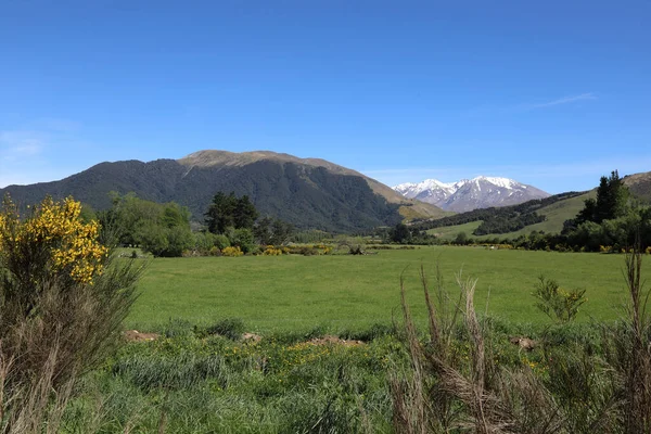 Neuseeland Landschaft Bei Mount Somers Nova Zelândia Paisagem Torno Monte — Fotografia de Stock