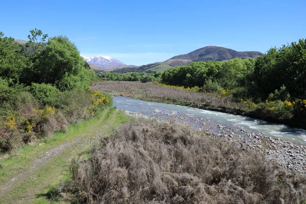 Neuseeland Landschaft Mit Taylors Stream Nový Zéland Krajina Taylors Stream — Stock fotografie