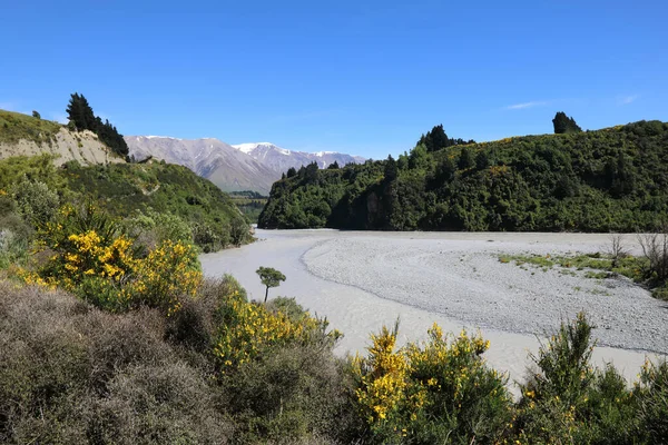 Rakaia Rivier Rakaia Rivier — Stockfoto