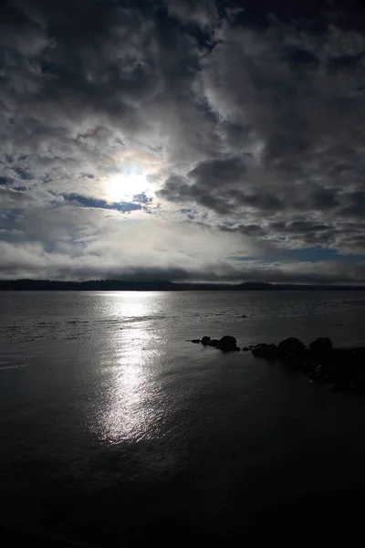 Vancouver Adası Sonnenaufgang Discovery Passage Kanada Vancouver Adası Sunrise Discovery — Stok fotoğraf