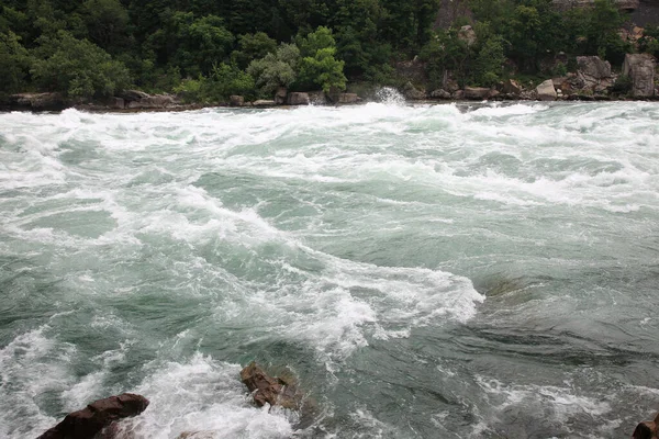 Ποταμός Niagara Stromschnellen Ποταμός Niagara Λευκό Νερό — Φωτογραφία Αρχείου