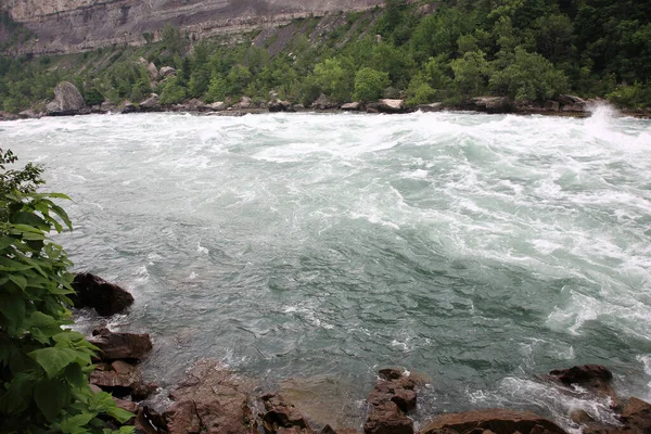 Ποταμός Niagara Stromschnellen Ποταμός Niagara Λευκό Νερό — Φωτογραφία Αρχείου