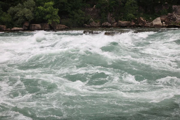 Floden Niagara Stromschnellen Niagarafloden Vitvatten — Stockfoto