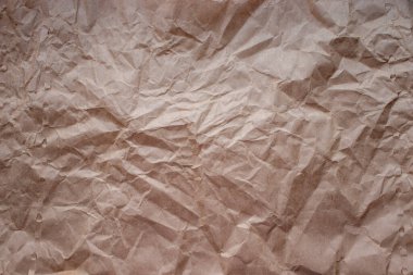 Buruşuk, pürüzlü ambalaj kağıdı dokusu.