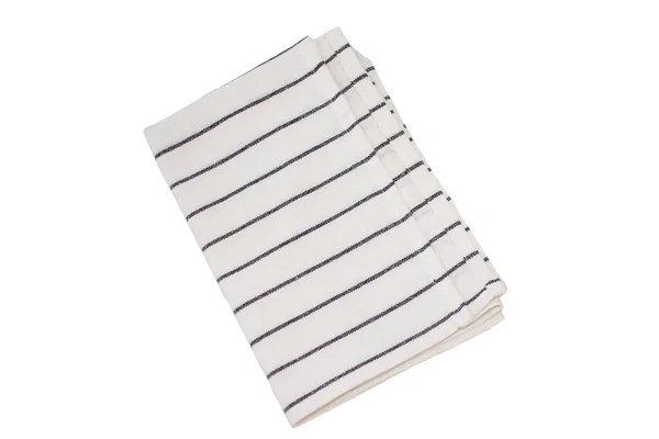 Kitchen Striped Cotton Towel Insulated White Background Flat Look —  Fotos de Stock