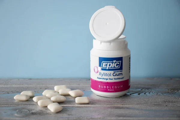 Irpen Ucrania Septiembre 20222 Epic Dental Xylitol Gum Sugar Free —  Fotos de Stock