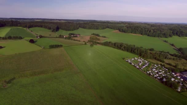 Scenic Valley Landscape Campsites Woods Beautiful Rolling Hills Farmlands Natural — Video
