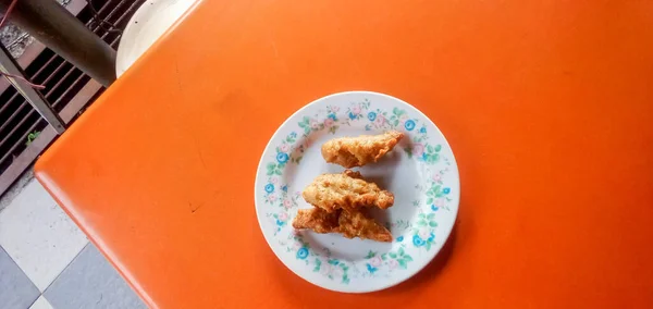 Plátanos Fritos Están Plato — Foto de Stock