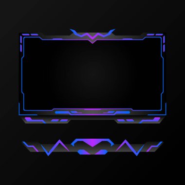 Oyun arayüzü video sınır çerçevesi üzerinde canlı yayın. Görüntü yayınlama platformları için ekran panelinin üzerindeki yüz kamerası.