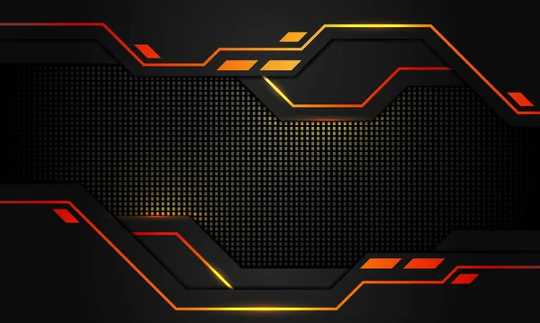 Gaming Interface Futuristic Technology Background Abstract Dynamic Circuit Lines Neon — Stockvector