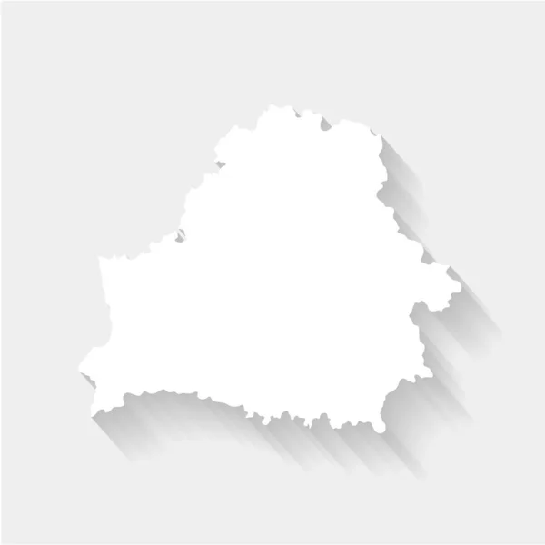 Prosta Biała Mapa Białorusi Szarym Tle Wektor Ilustracja Plik Eps — Wektor stockowy