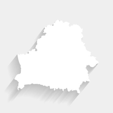 Beyaz Belarus haritası gri arkaplan, vektör, illüstrasyon, eps 10 dosya