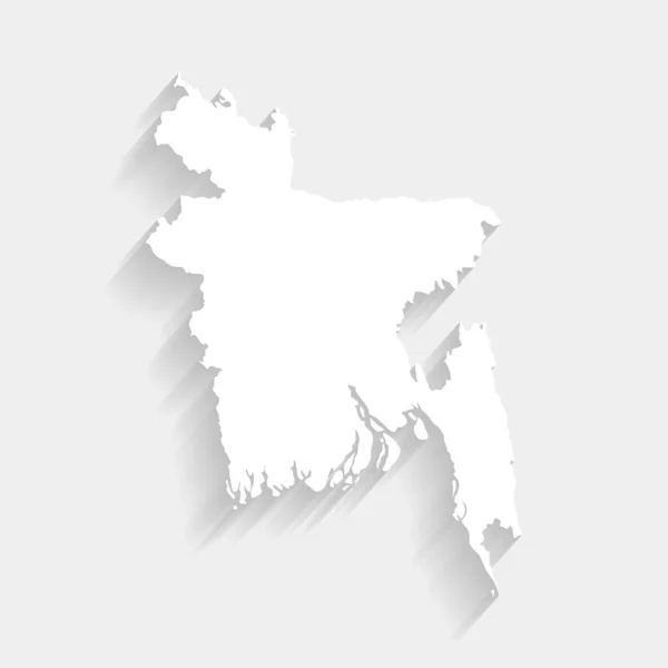 Λευκό Μπαγκλαντές Χάρτη Γκρι Φόντο Διάνυσμα Εικονογράφηση Eps Αρχείο — Διανυσματικό Αρχείο