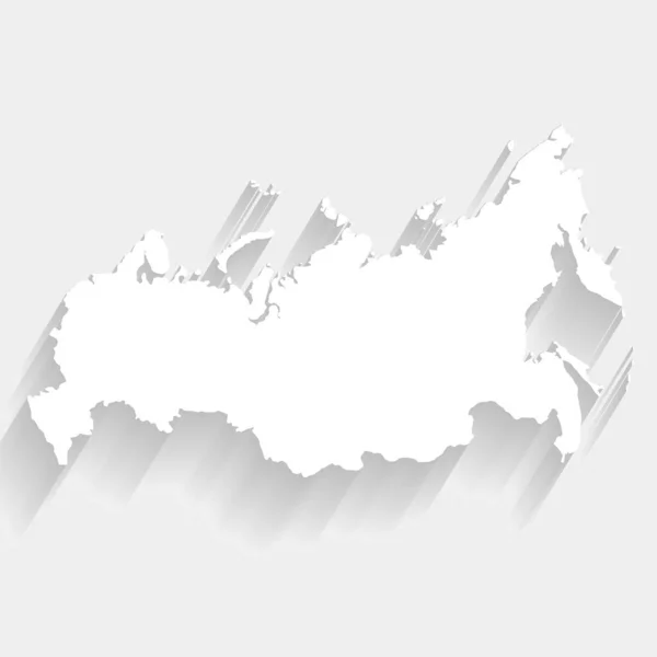 Rusland Witte Kaart Grijze Achtergrond Vector Illustratie Eps Bestand — Stockvector