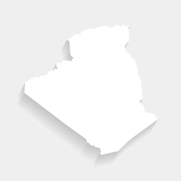 Λευκό Αλγερία Χάρτης Γκρι Φόντο Διάνυσμα Εικονογράφηση Eps Αρχείο — Διανυσματικό Αρχείο