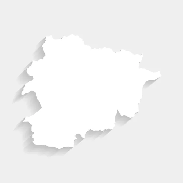 Einfache Weiße Andorra Karte Auf Grauem Hintergrund Vektor Illustration Folge — Stockvektor