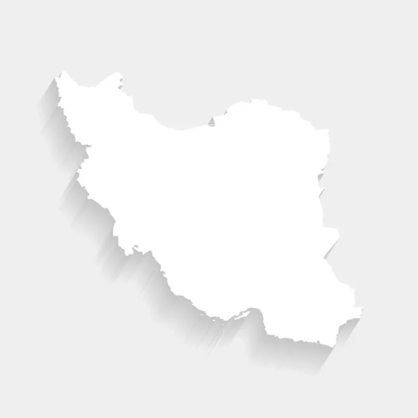 Simple White Iran Map Gray Background Vector Illustration Eps File — стоковий вектор