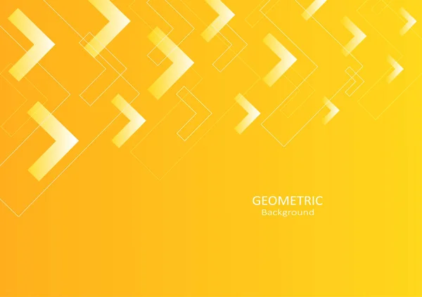 Geométrico Abstrato Sobre Fundo Gradiente Amarelo Elementos Design Com Formas — Vetor de Stock