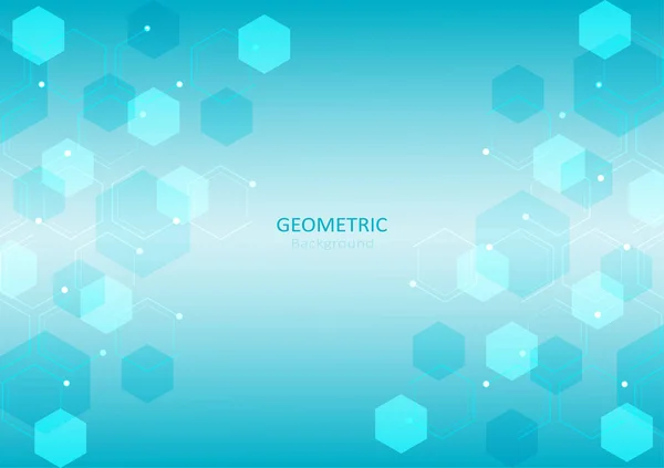 Modèle Abstrait Géométrique Avec Des Formes Hexagonales Sur Fond Dégradé — Image vectorielle