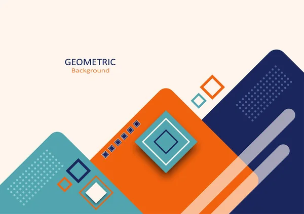 Fondo Abstracto Geométrico Diseña Elementos Con Formas Cuadradas Decora Con — Vector de stock