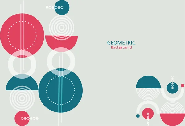 Abstracto Geométrico Mínimo Sobre Fondo Gris Elementos Diseño Con Círculos — Archivo Imágenes Vectoriales