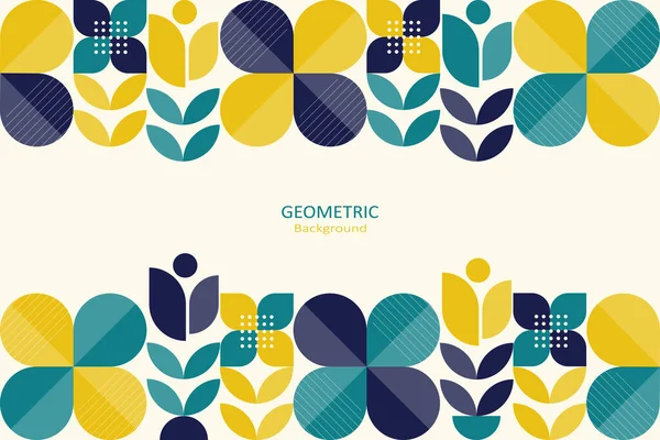 Abstract Geometric Background Template Flat Design Mosaic Pattern Simple Shape — Archivo Imágenes Vectoriales