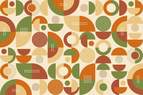 Abstract Flat Geometric Background Mosaic Pattern Design Simple Shape Circles — Stockvector