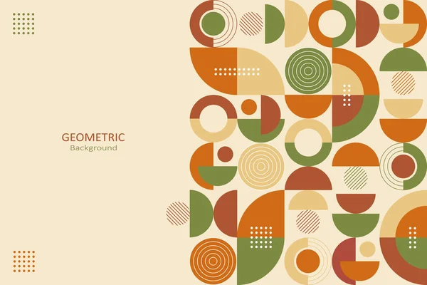 Abstract Flat Geometric Background Template Design Mosaic Pattern Simple Shape — Vector de stock