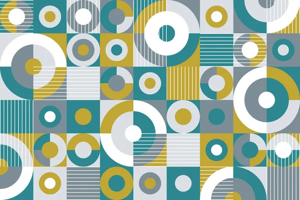 Abstract Flat Geometric Background Mosaic Pattern Design Simple Shape Circles — Stockvector