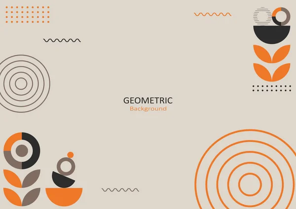 Абстрактний Геометричний Шаблон Плоского Дизайну Простими Формами Кілець Кілець Ліній — стоковий вектор