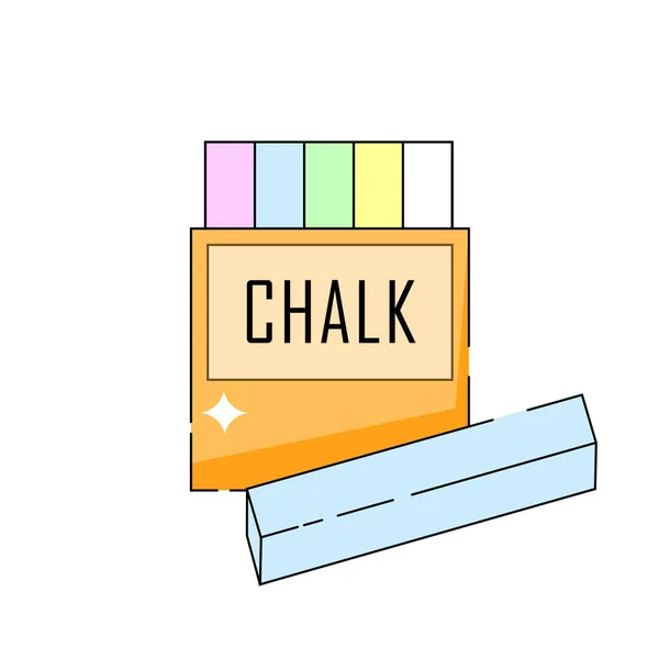 Orange Box Blue Chalk Front — Vector de stock