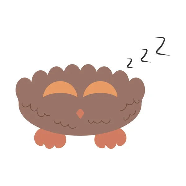 Little Cute Sowa Ptaków Snu — Wektor stockowy