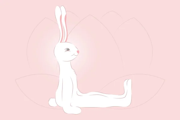 Yoga Rabbit Dangasana Staff Base Pose — Διανυσματικό Αρχείο