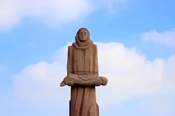 Holodomor Ukraina Memorial Untuk Korban Genosida Golodomor Seorang Wanita Bertelanjang — Stok Foto