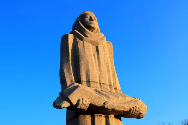 Holodomor Ukraina Memorial Untuk Korban Genosida Golodomor Seorang Wanita Memegang — Stok Foto