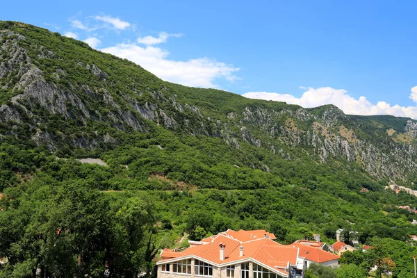 Hermosa Bahía Kotor Casco Antiguo Kotor Rodeado Altas Montañas Montenegro —  Fotos de Stock