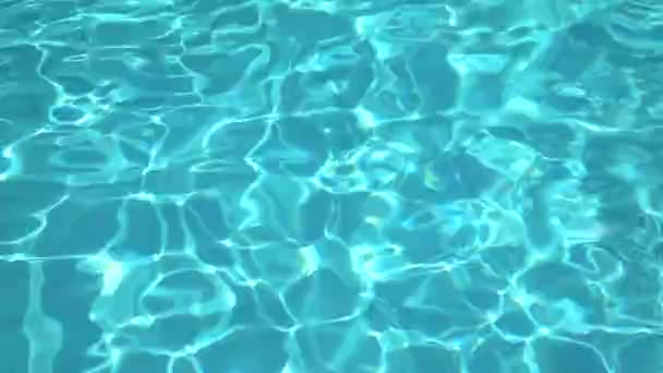 Water Drop Swimming Pool Blue Color Ocean Lockdown Surface Sea — Stock Video