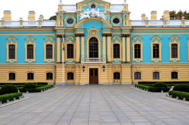 The Mariinsky Palace in Kyiv on banks of Dnipro, next to Ukrainian Parliament Verkhovna Rada, is ceremonial residence of President of Ukraine.