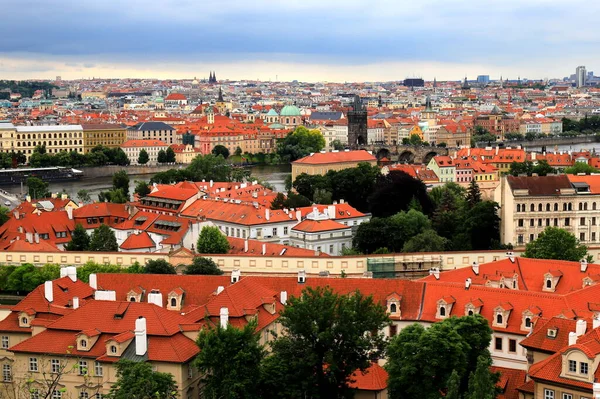 Prague Czech Republic Mala Strana Lesser Town Praha Top View — Stock Photo, Image